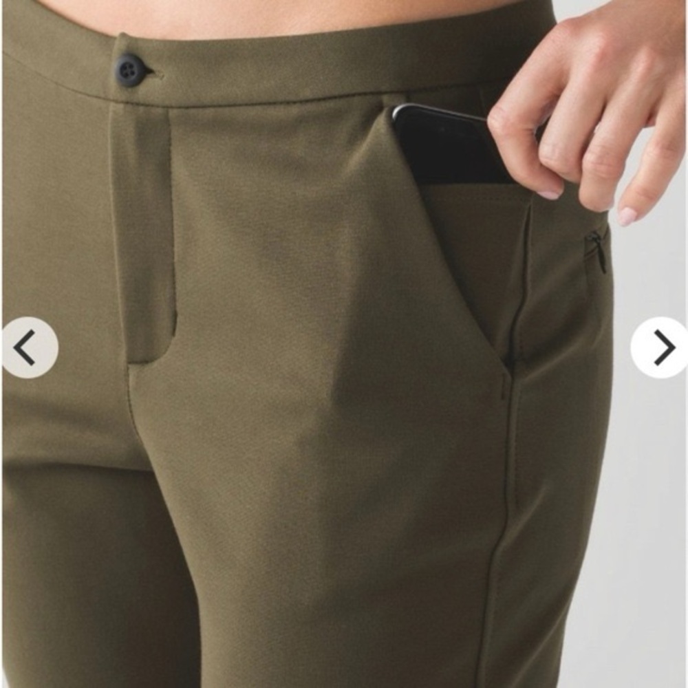 LULULEMON City Trek Trouser in Military Green Ponte Size 6 - Picture 2 of 9